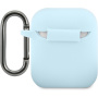 Husă silicon Lacoste cu Logo Glossy Printing pentru AirPods 1 / 2 - albastru
