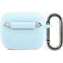 Husă silicon Lacoste Glossy Printing Logo pentru AirPods Pro - albastru
