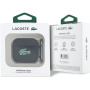 Lacoste Croc Logo husă din silicon cu carabină pentru AirPods 4 / 5 - negru