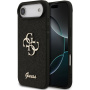 Husă strălucitoare Guess Fixed Glitter 4G Metal Logo pentru iPhone Air - negru