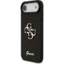 Husă strălucitoare Guess Fixed Glitter 4G Metal Logo pentru iPhone Air - negru