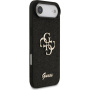 Husă strălucitoare Guess Fixed Glitter 4G Metal Logo pentru iPhone Air - negru