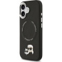 Husă Karl Lagerfeld Karl and Choupette Heads Pins cu MagSafe pentru iPhone 17 - negru
