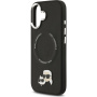 Husă Karl Lagerfeld Karl and Choupette Heads Pins cu MagSafe pentru iPhone 17 - negru
