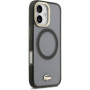 Husă Lacoste Frosted Finish cu Logo Auriu și MagSafe pentru iPhone 17 - gri