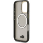 Husă Lacoste Frosted Finish cu Logo Auriu și MagSafe pentru iPhone 17 - gri