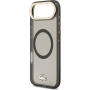 Husă Lacoste Frosted Finish Gold Logo cu MagSafe pentru iPhone Air - gri