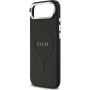 Husă Guess Saffiano cu MagSafe pentru iPhone Air - negru