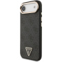 Husă Guess 4G Triangle Logo Gold Frame cu MagSafe pentru iPhone Air - gri