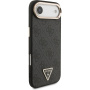 Husă Guess 4G Triangle Logo Gold Frame cu MagSafe pentru iPhone Air - gri