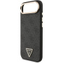 Husă Guess 4G Triangle Logo Gold Frame cu MagSafe pentru iPhone Air - gri