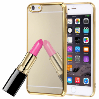 Carcasă protecţie tip oglindă, pentru Apple iPhone 6 Plus / 6S Plus - aurie
