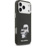 Karl Lagerfeld IML Aquarelle Karl and Choupette husă pentru iPhone 17 Pro - negru