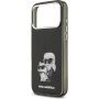 Karl Lagerfeld IML Aquarelle Karl and Choupette husă pentru iPhone 17 Pro - negru