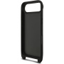 Karl Lagerfeld Saffiano Crossbody Metal Karl and Choupette husă cu curea ajustabilă pentru iPhone Air - negru