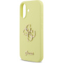 Husă silicon Guess 4G Metal Logo pentru iPhone 17 - neon galben