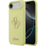 Husă silicon Guess 4G Metal Logo pentru iPhone Air - neon galben