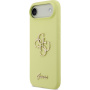 Husă silicon Guess 4G Metal Logo pentru iPhone Air - neon galben