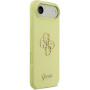Husă silicon Guess 4G Metal Logo pentru iPhone Air - neon galben