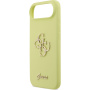 Husă silicon Guess 4G Metal Logo pentru iPhone Air - neon galben
