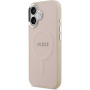 Husă Guess Saffiano cu MagSafe pentru iPhone 17 - roz