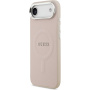 Husă Guess Saffiano cu MagSafe pentru iPhone Air - roz