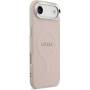 Husă Guess Saffiano cu MagSafe pentru iPhone Air - roz