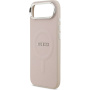Husă Guess Saffiano cu MagSafe pentru iPhone Air - roz