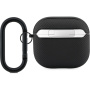 Lacoste Petit Pique Croc Logo Patch husă cu carabină pentru AirPods 4 / 5 - negru