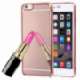 Carcasă protecţie tip oglindă, pentru Apple iPhone 6 Plus / 6S Plus - roz-aurie