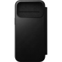Nomad Modern Leather Folio husă tip carte cu MagSafe pentru iPhone 17 Pro Max - negru
