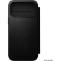 Nomad Modern Leather Folio husă tip carte cu MagSafe pentru iPhone 17 Pro Max - negru