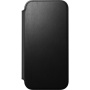 Nomad Modern Leather Folio husă tip carte cu MagSafe pentru iPhone 17 Pro Max - negru
