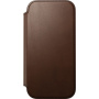 Nomad Modern Leather Folio husă flip cu MagSafe pentru iPhone 17 - maro