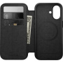 Nomad Modern Leather Folio husă flip cu MagSafe pentru iPhone 17 - maro