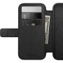 Husa flip Nomad Modern Leather Folio cu MagSafe pentru iPhone 17 - negru