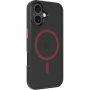 Husă transparentă Tactical Hyperstealth 2.0 cu MagSafe roșu pentru iPhone 17 - negru