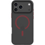 Husă transparentă Tactical Hyperstealth 2.0 cu MagSafe roșu pentru iPhone 17 Pro Max - negru