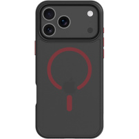 Husă transparentă Tactical Hyperstealth 2.0 cu MagSafe roșu pentru iPhone 17 Pro Max - negru
