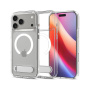 Husă transparentă Spigen Ultra Hybrid S cu suport și MagSafe pentru iPhone 17 Pro - transparent