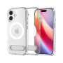 Husă transparentă Spigen Ultra Hybrid S cu suport și MagSafe pentru iPhone 17 - transparentă
