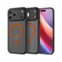 Husă mată transparentă Spigen Ultra Hybrid cu MagSafe portocaliu pentru iPhone 17 Pro Max - negru