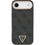 Husă Guess 4G Triangle Logo Gold Frame cu MagSafe pentru iPhone Air - gri