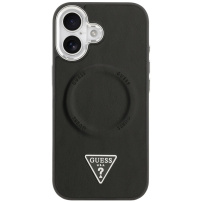 Husă Guess Triangle Logo cu MagSafe pentru iPhone 17 - negru