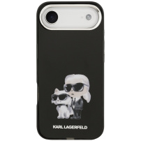 Karl Lagerfeld IML Aquarelle Karl and Choupette husă pentru iPhone Air - negru