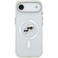 Husă Karl Lagerfeld IML K&CH Heads Metal Frame cu MagSafe pentru iPhone Air - transparentă