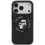 Karl Lagerfeld Karl and Choupette husă siliconică cu MagSafe pentru iPhone 17 Pro - negru