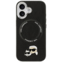 Husă Karl Lagerfeld Karl and Choupette Heads Pins cu MagSafe pentru iPhone 17 - negru