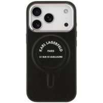 Husa Karl Lagerfeld RSG Logo cu MagSafe pentru iPhone 17 Pro Max - negru