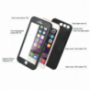 Husă impermeabilă, cu model de diamante, pentru Apple iPhone 8 Plus / 7 Plus - roz